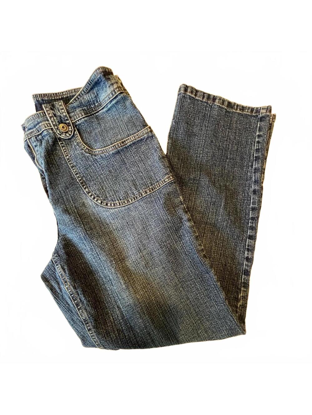 Christopher and Banks Blue Denim Utility Jeans Vintage